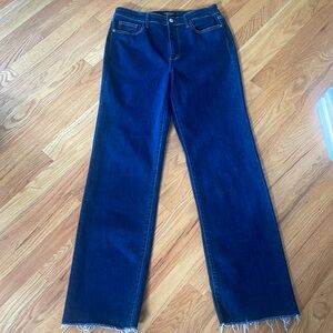 Judy Blue Sheila Jeans High Waist Raw Hem Straight Leg JB82512DK Size 13/31